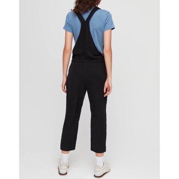 Aritzia Wilfred Free Valletta Cropped Casual Utility Overalls in Black (XS) - Picture 10 of 16